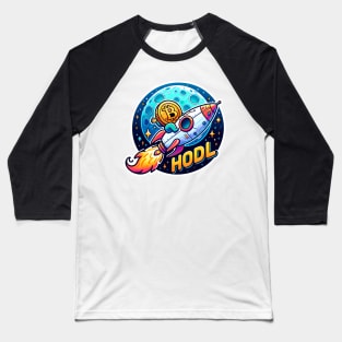 To the Moon Bitcoin - HODL Baseball T-Shirt
